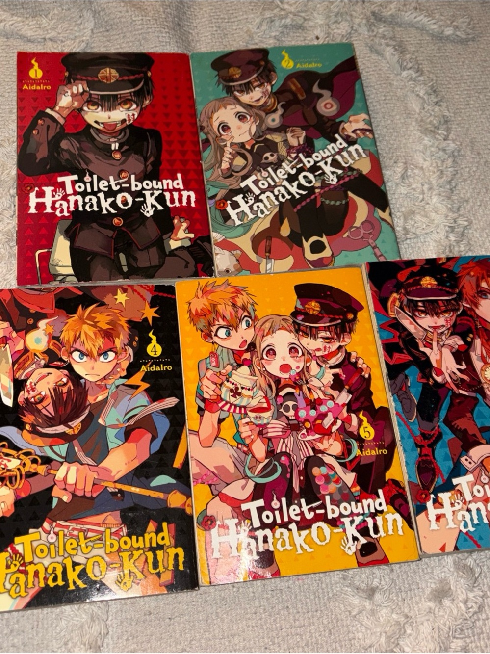 Toilet-bound Hanako-kun Manga Volumes - 1,2,4,5,6 Colorful Covers